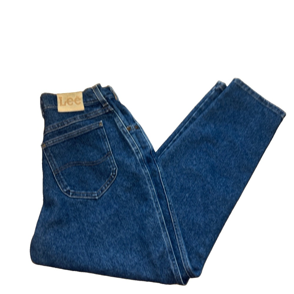 VTG Lee Jeans Womens Size 8 P Blue Mom Jeans Made In USA 1990 90s 29 X 29
